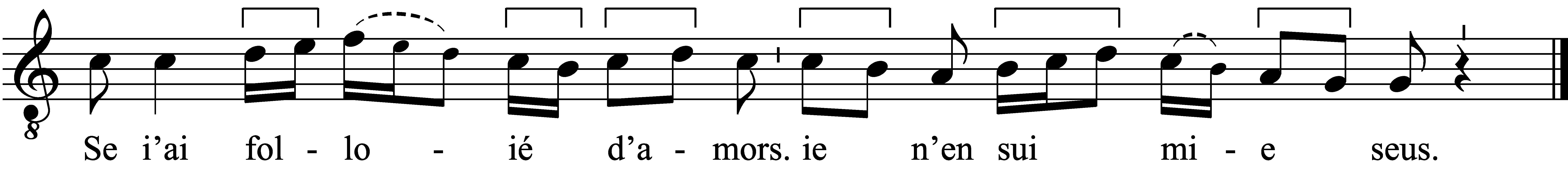 Refrain musical notation